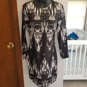 Sold! Black and White Body Con Dress